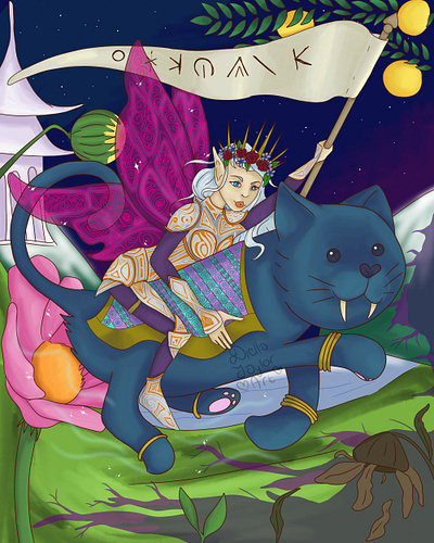 Fairy Battle digital art digital illustration