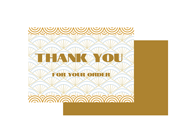 Art Deco Thank You Card - Golden advertisement branding canva design design marketing thank you card
