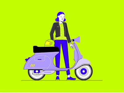 vespa characters design illustration people retro style styletest vector website