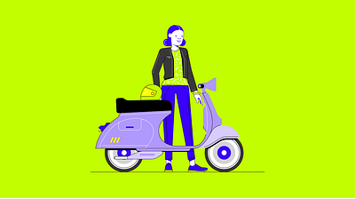 vespa characters design illustration people retro style styletest vector website