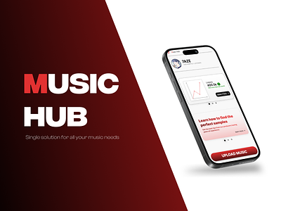 MusicHub 3d animation branding graphic design ui
