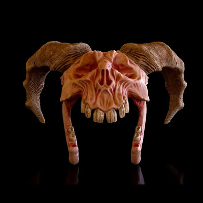 Demon schedel stijl helm 3D print model STL