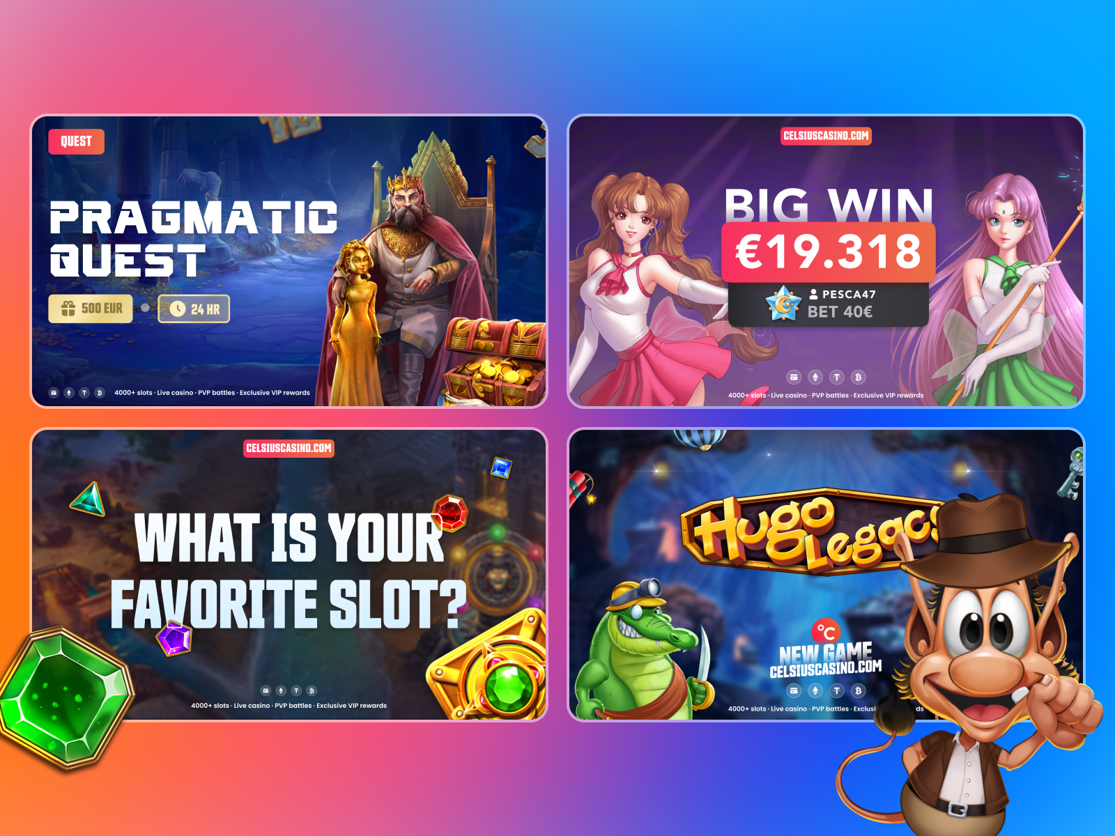 Celsius Casino - Slot & Game Banners