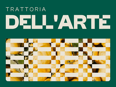 brand identity for trattoria dell'arte - italian restaurant apron brand design branding business card design drink card flyer grafika graphic design logo logo design menu print restaurant