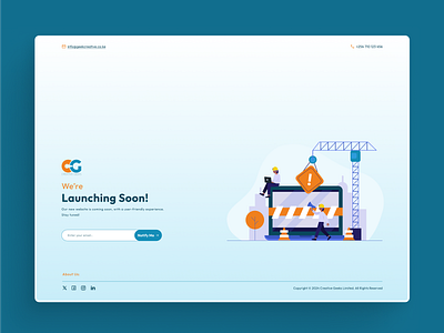 Creative Geeks - Coming Soon (Web) comingsoon creativer interface ui