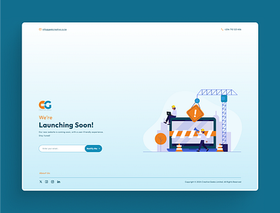 Creative Geeks - Coming Soon (Web) comingsoon creativer interface ui