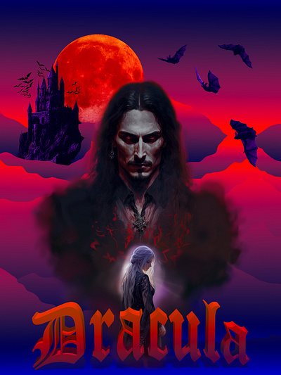 Collage Dracula 2d art photoshop