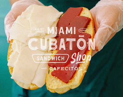 Cubaton Visual Identity badge design branding illustration sandwich vintage visual identity