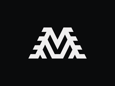 M logo abstract brand emblem geometric icon initial letter line logo m maze metallurgy microchip microprocessor monogram mv robotics technology typographic vm