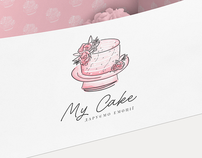 My Cake | Logo & Brand Design adobe illustrator brand branding cake confectionery cupcake design graphic design illustration logo logotype package pink vector watercolor