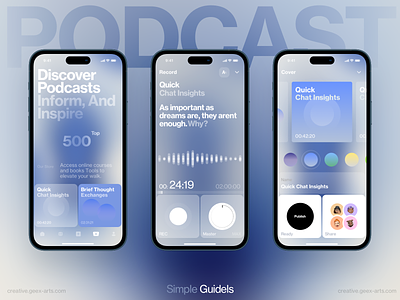 Record of the podcast dashboard design homepage illustration interface ios iphone mobile news ui