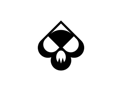 Spade Skull Logo ace logo casino logo game logo graphic design logo media logo skull logo spade logo