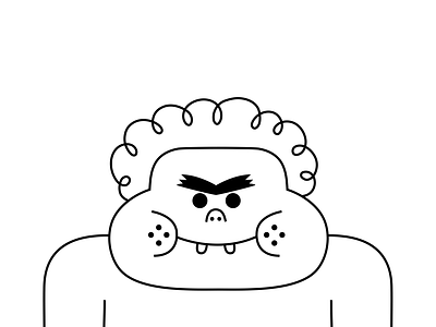 Irritable cartoon character cheeks design dribbble eyebrows hair illustration irritable mascot teeth