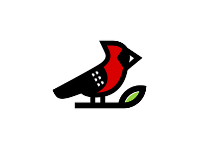 Cardinal Logo animal logo bird logo branding cardinal cardinal logo design graphic design illustration logo red cardinal vector