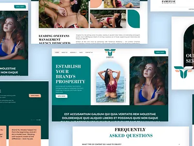 Onlyfans Agency website Design | Landing Page Design figma graphic design landing page design onlyfans onlyfans agency onlyfans agency website onlyfans agency website design onlyfans development onlyfans marketing agency onlyfans modeling website uiux website design