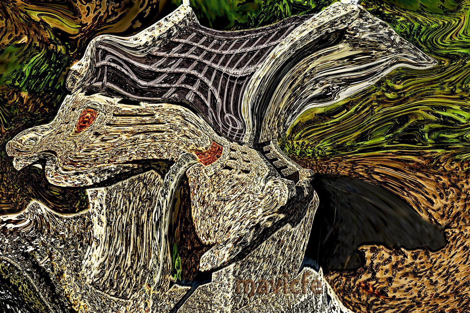 End of Books abstract books conceptual art digital art golden mavicfe mavicfeart modern art photoshop stone sunset