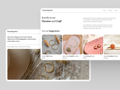 Jewellery E-commerce Landing Page Concept catalog diamond e commerce earrings ecommerce ecommerce website fashion website jewellery jewellery shop jewelry landingpage landing page necklace online shopping products checkout rings shop web web design