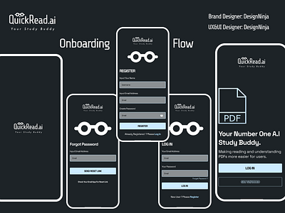 Quick Read, An A.I Application a.i animation branding design figmadesign graphic design logo ui ux