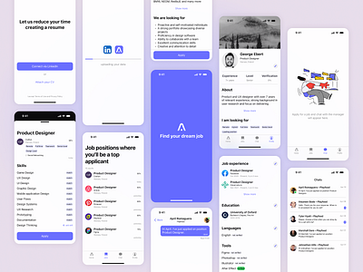 Job search app job search linkedin mobile app ui ux