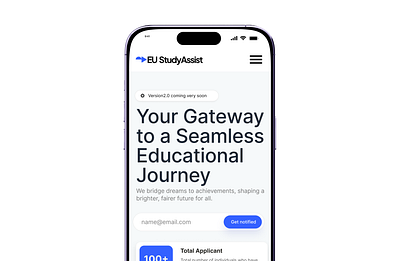 Edu Study Assist Mobile Version design logo mobile ui