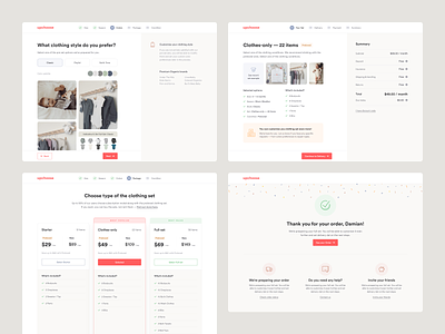 Upchoose — Signup vol. 02 baby clean clothes flow onboarding product saas signup ui ux warm web