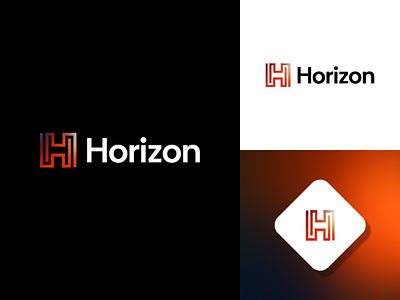 Horizon | Gradient logo, web3 logo, SaaS logo branding business logo ecommerce gradient logo logo icon logotype minimal logo modern logo saas logo startup web3 logo