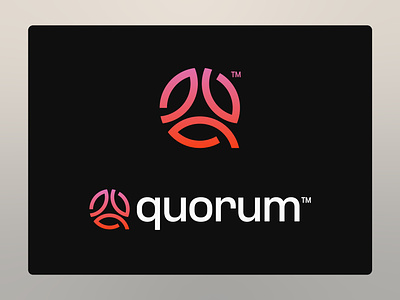 Quorum - Logo Design branding chat creative logo gradient logo jeroen van eerden logo logo service management modern logo monogram nature project q talk visual identity design