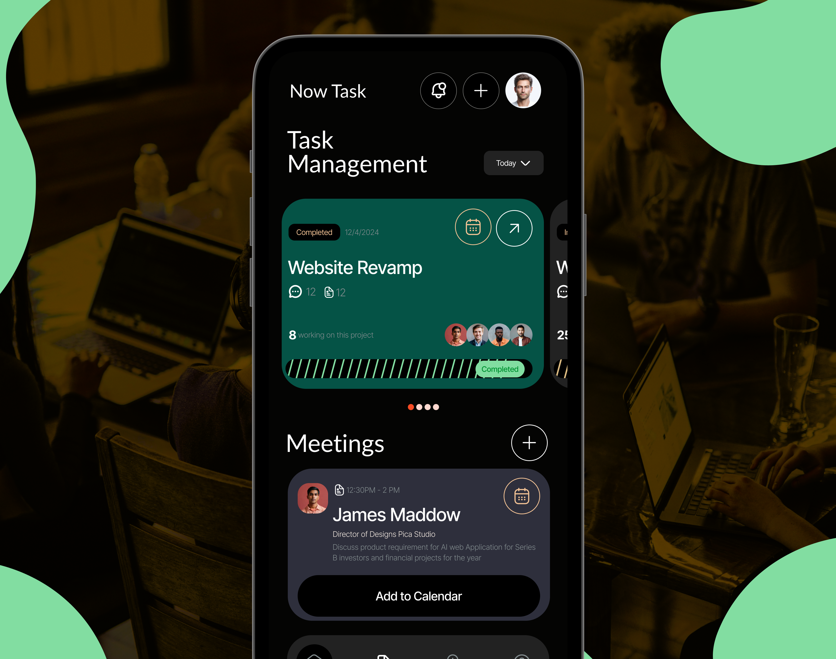 Now Task Management App best ui design design management project management task task management ui website design