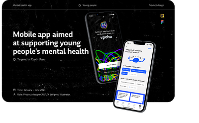 Vpoho app app mentalhealthapp teenageapp ui uxdesign wellbeingapp