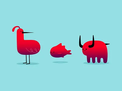 Wild lives animal bird branding bull cartoon character design dribbble ecology environment fish illustration life mascot nature