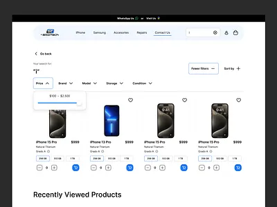 El Sitiotech clean device ecommerce hers studio iphone phone product repair ui ui ux user experiencie ux website