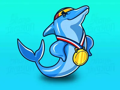 Dash the Dolphin | Athletic Mascot branding character character design design graphic design logo mascot mascot logo