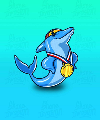 Dash the Dolphin | Athletic Mascot branding character character design design graphic design logo mascot mascot logo