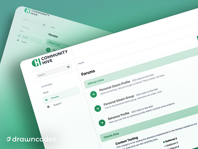 CommunityHive Forum alexandru branding design illustration invisioncommunity logo ui uiux web design website design
