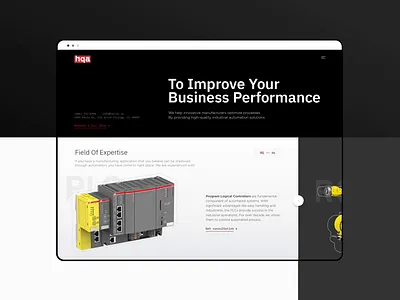 Homepage Animation for Automation Company animation branding corporate website design hero section homepage interface landing landing page manufacturing motion graphics robotics ui user interface ux web web animation web design web ui website