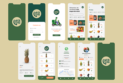 App (UI) - Organic food delivery app mobile ui user experience user interface ux