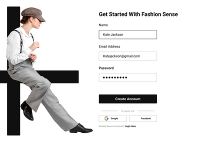 Fashion Sign-in daily ui sign in