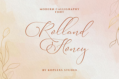 Rolland Honey - Modern Calligraphy Font calligraphy calligraphy font fonts handwritten modern font script font typeface wedding font