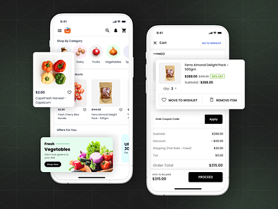 Grocery Mobile App advanced search design app design webkul easier checkout gorcery app features grocery grocery app grocery app design grocery app ui grocery mobile app intractive theme mobile app native application push notification search for product ui design ui ux ux webkul webkul design