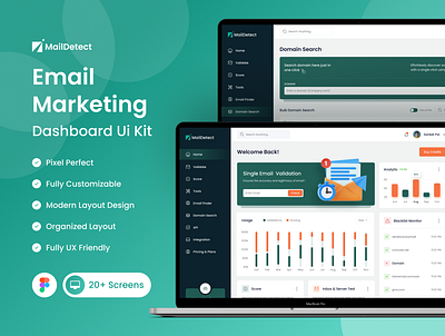 Email Marketing Dashboard adobe xd app branding dark theme dashboard dashboard design design email marketing marketing product ui ux