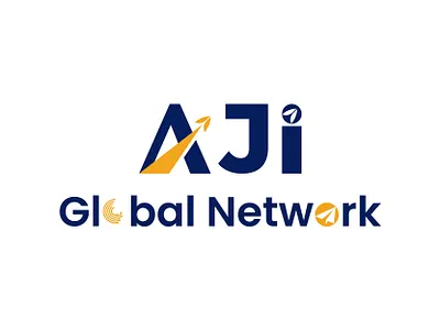 AJI Global Network Identity Design brand identity branding business logo design creative logo creative logo design design flat flat logo global network logo design higher study logo design immigration logos minimalist study abroad