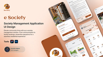 Society Management UI Design app design mobile application society management society management app ui design uiux