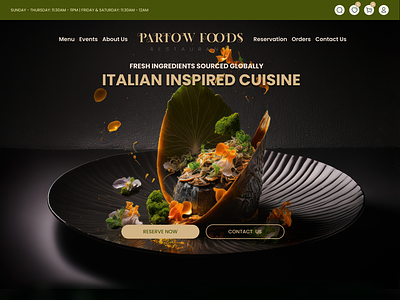 Restaurant Website design italian restaurant restaurant webdesign web ui webdesign