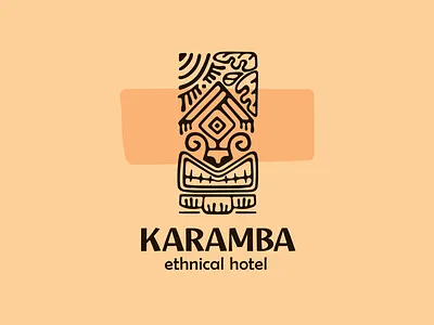 karamba - ethnical hotel design ethnical graphic design hotel logo totem