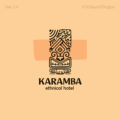 karamba - ethnical hotel design ethnical graphic design hotel logo totem
