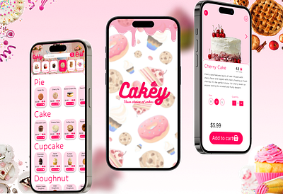 Simple Cake App UI app branding design ui ux