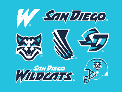 08/32 – San Diego Wildcats branding california design flash sheet football graphic design illustration logo san diego sports sports branding typography wildcats