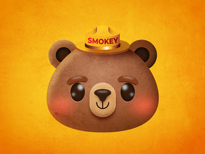 Smokey the Bear bear cute design icon illustration smokey