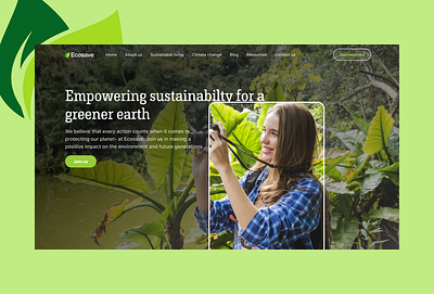 Ecosave - A Sustainable living & conservation platform animation earth environment greenworld motion design sustainabli ui web design