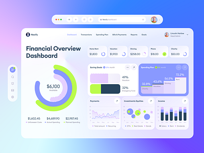 Nexify - Financial Platform 2024 b2c crm dashboard design dribbble finance fintech interface management product product design saas software startup ui uiux ux uxui web app